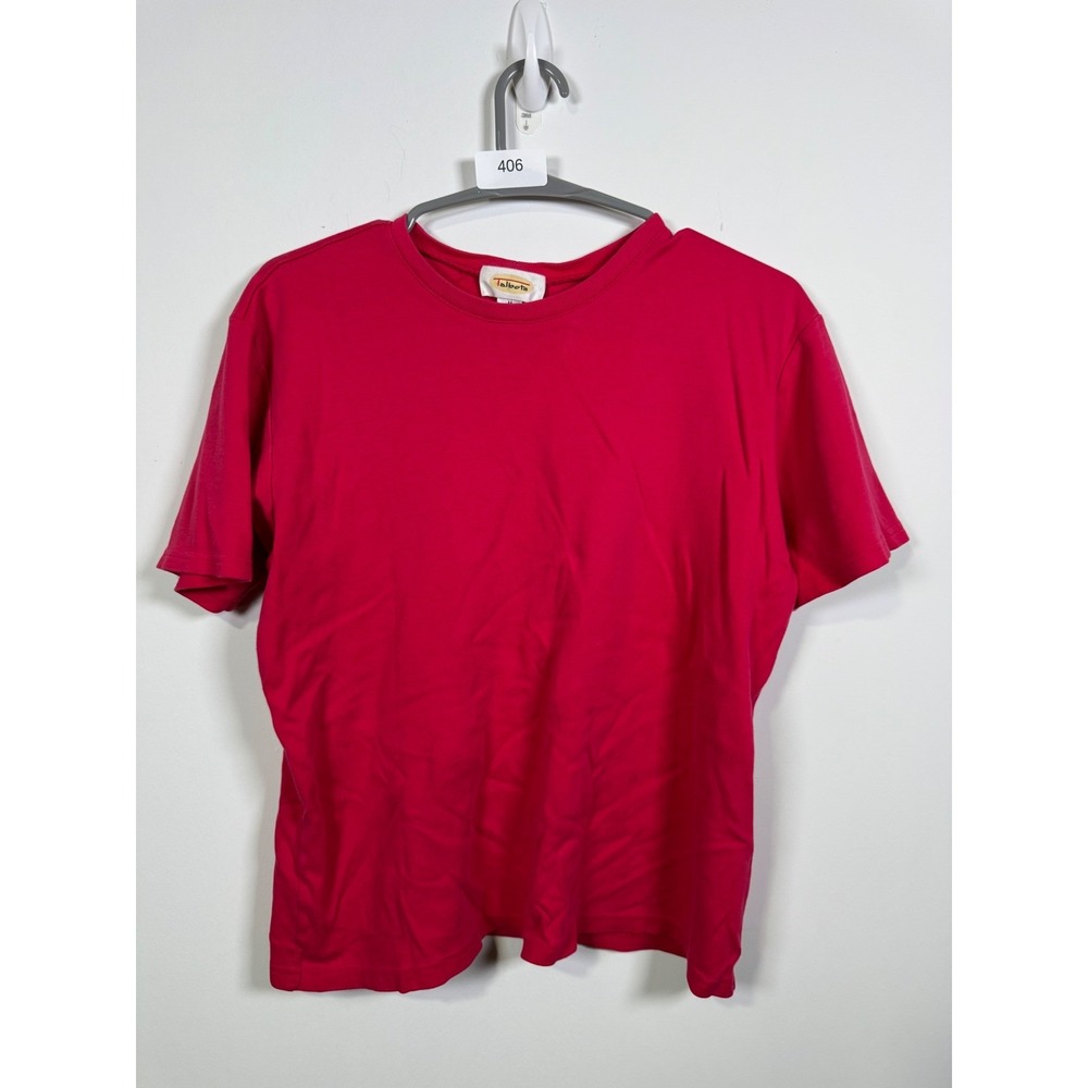 Talbots Womens Pink Short Sleeve Cotton Crew Neck T-Shirt Size M Made in USA